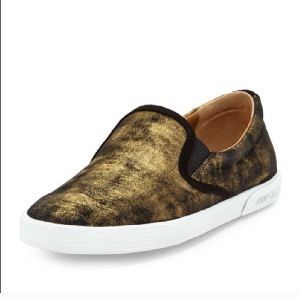 👟 Jimmy Choo shimmer slip on sneakers